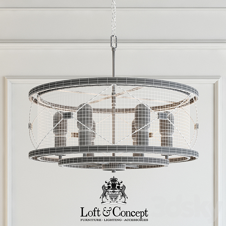 Chandelier mosquitoes caster chandelier 3DS Max - thumbnail 2