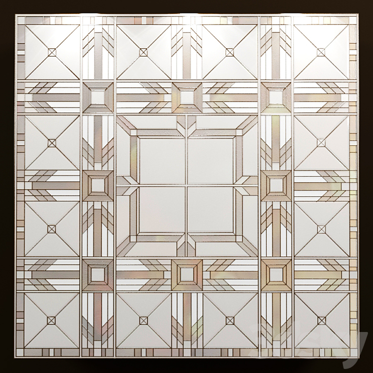 Tiffany stained glass ceiling 3D Model