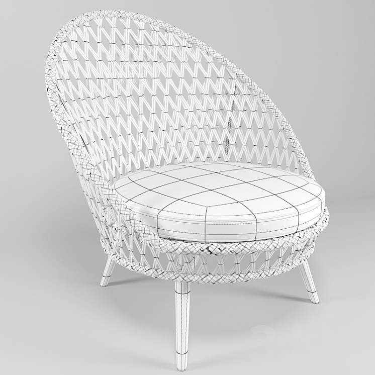 Panna Lounge Chair 3DS Max - thumbnail 2