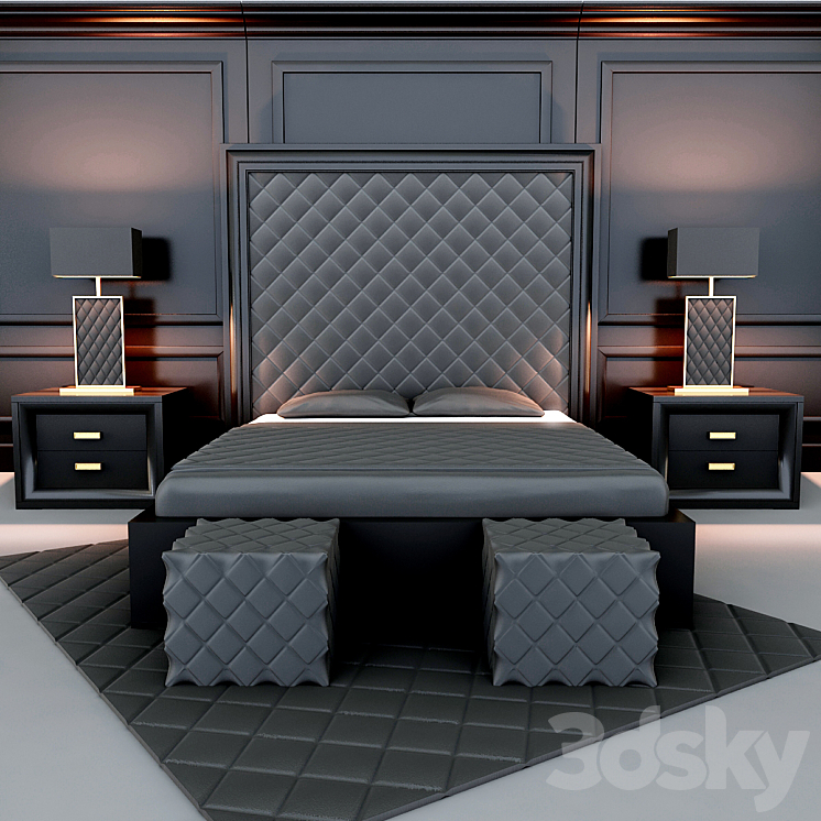 3DS MAX bedroom set 3DS Max