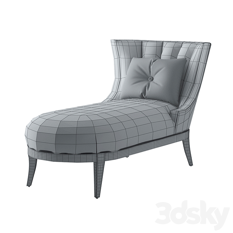MAX SPARROW. AVA CHAISE LINEN WEAVE 3D Model