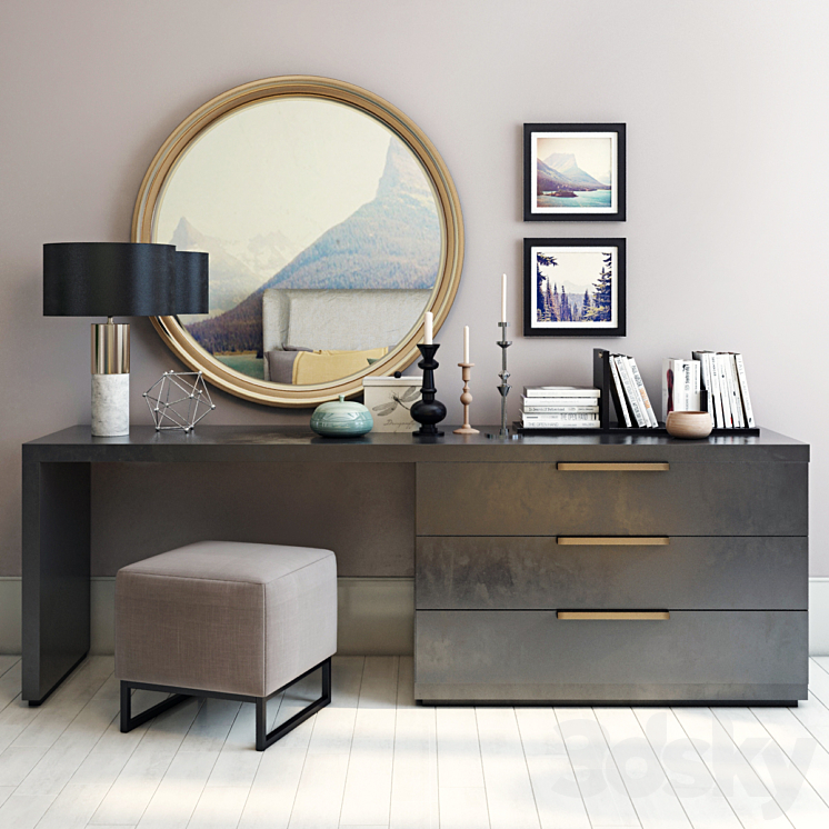 Dressing table in a modern style 3DS Max - thumbnail 1
