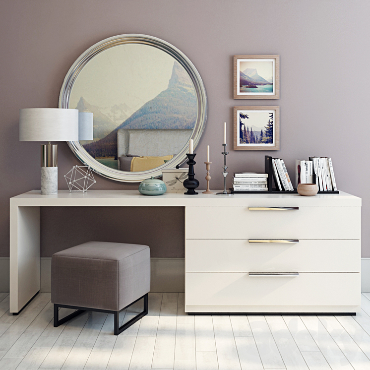 Dressing table in a modern style 3DS Max - thumbnail 2