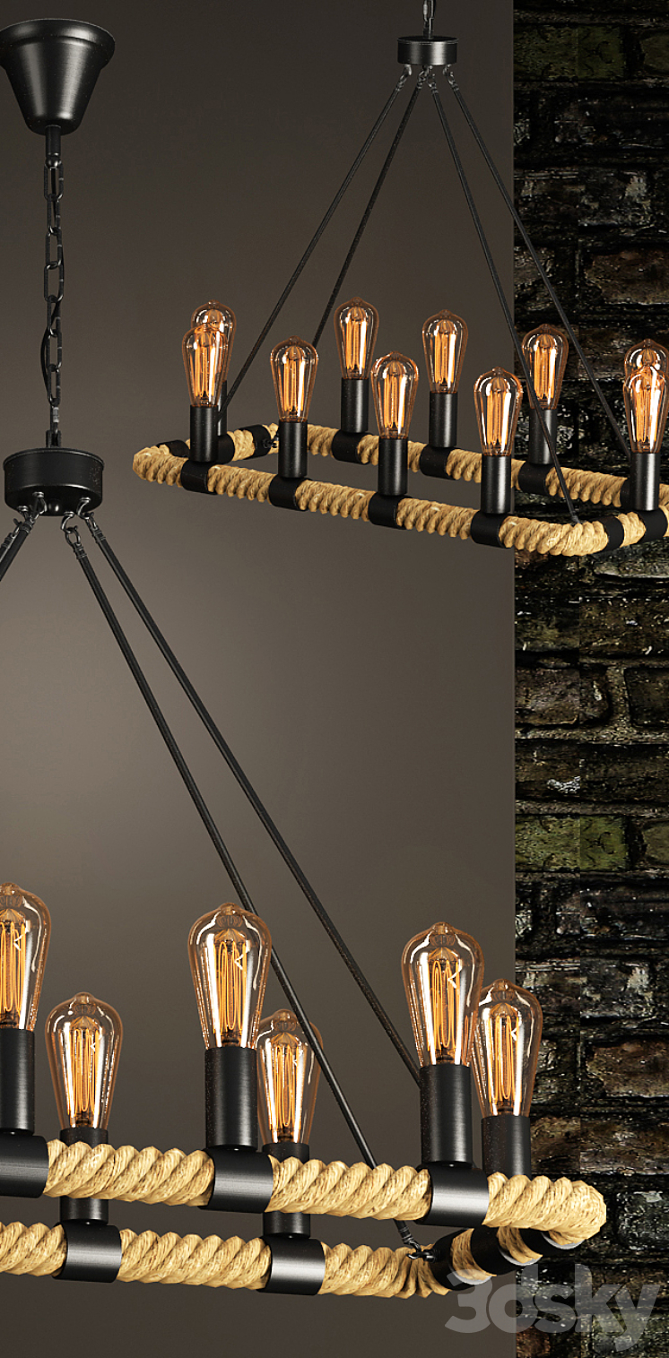 LOFT ROPE CHANDELIER 3D Model