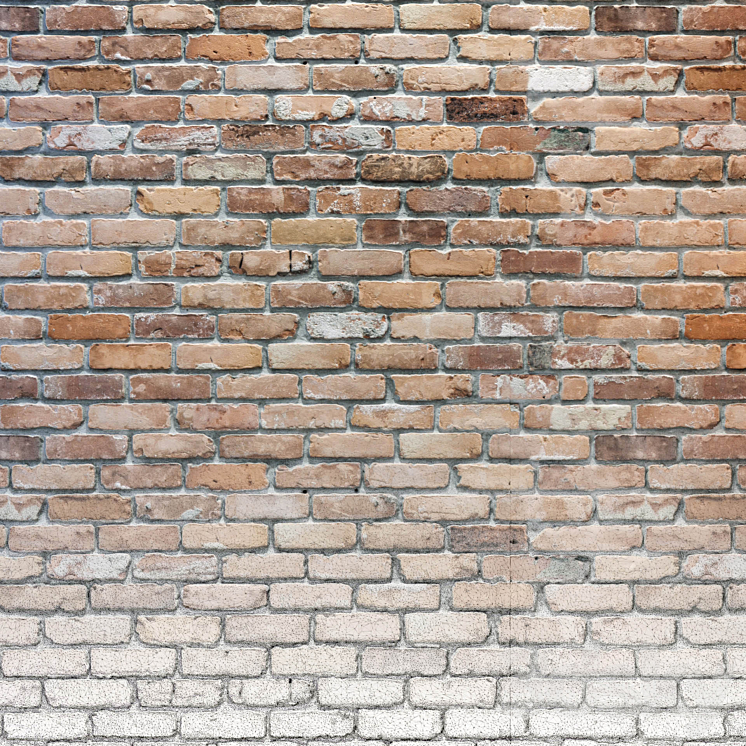 Brick wall with corners 3D Model