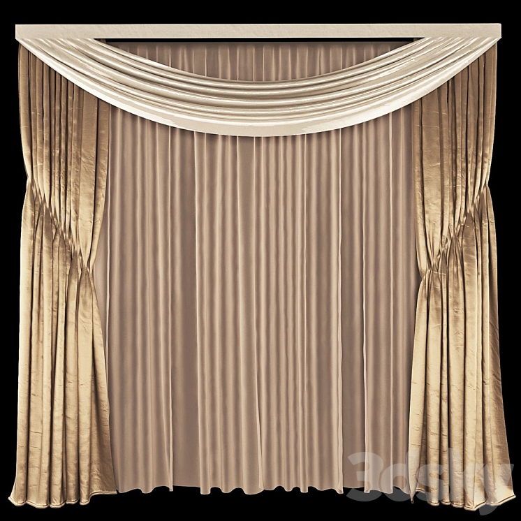 Decorative Curtains _6 3DS Max - thumbnail 1