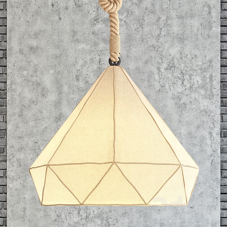 Poly rope chandelier 3D Model