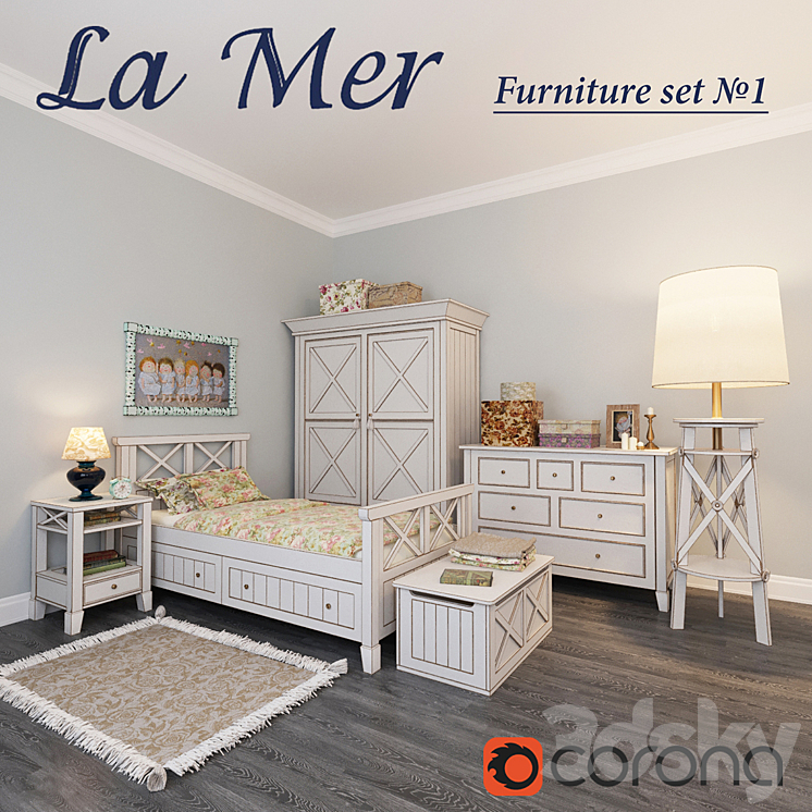 Lamer furniture set №1 3D Model