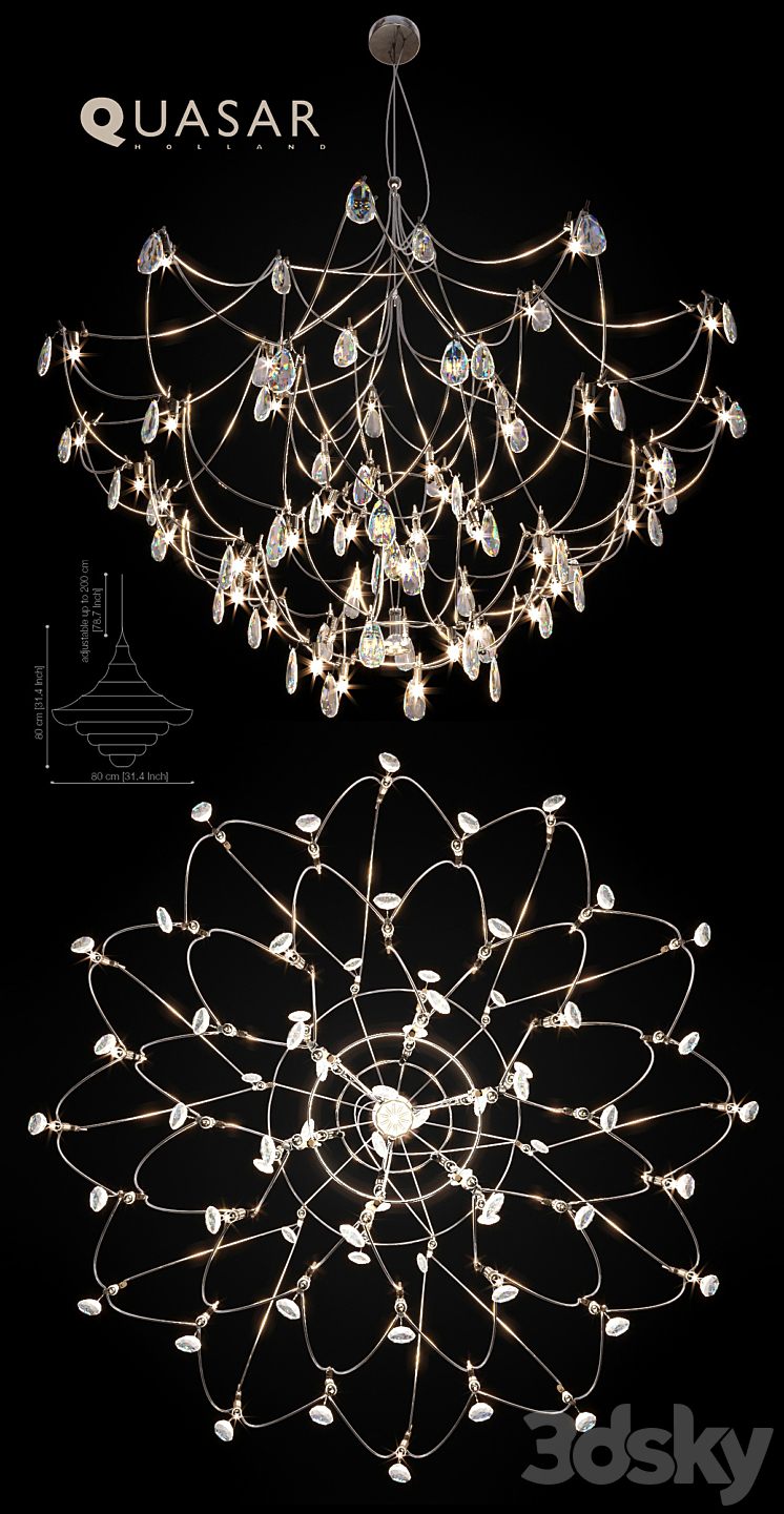 Quasar Crystal Galaxy 3D Model