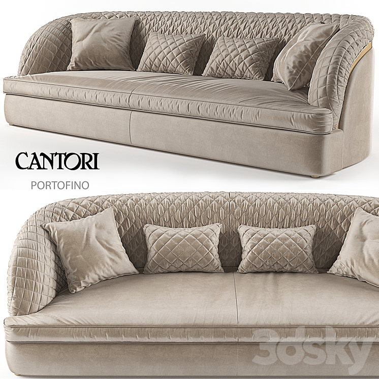Sofa Portofino Cantori 3D Model