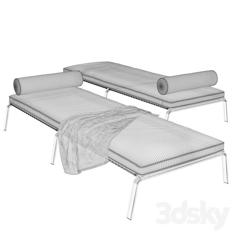 Man chaise longue by NORR11 3D Model