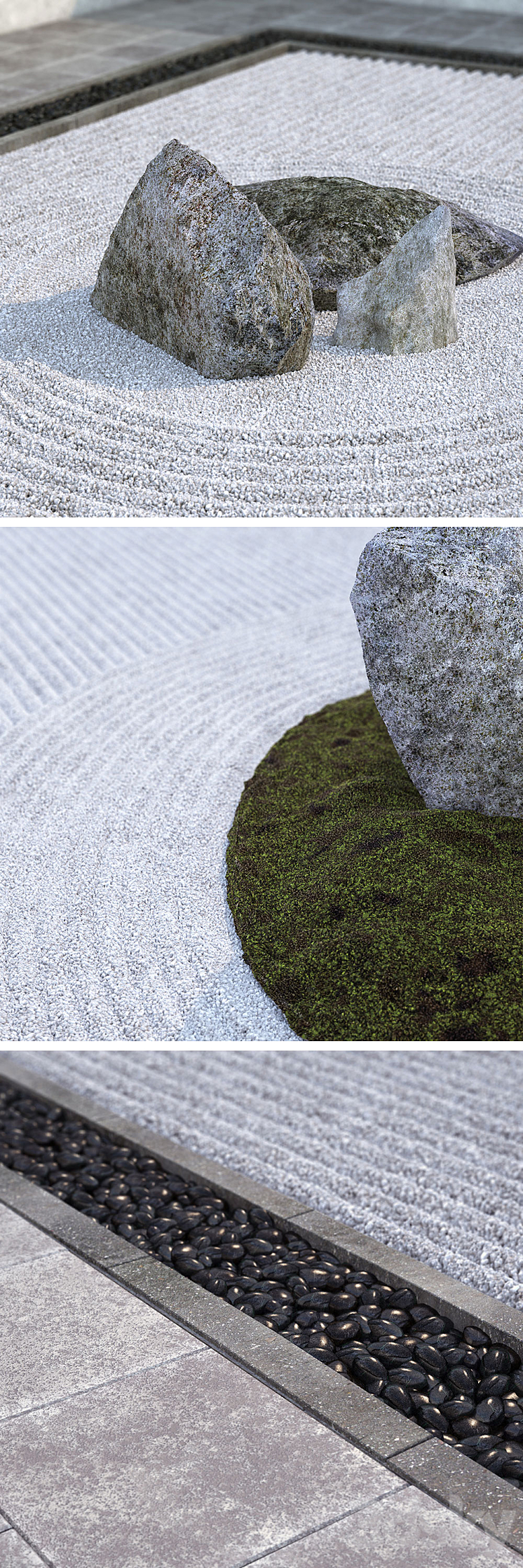 Japanese Zen Rock Garden 3DS Max - thumbnail 2