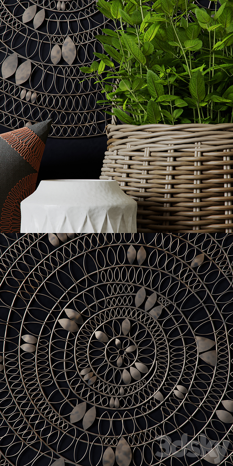 Decor Set Crate&Barrel 3D Model