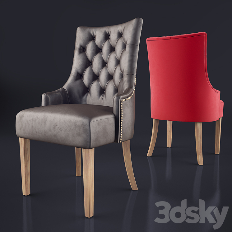 Classic chair with back Capito 3DS Max - thumbnail 1