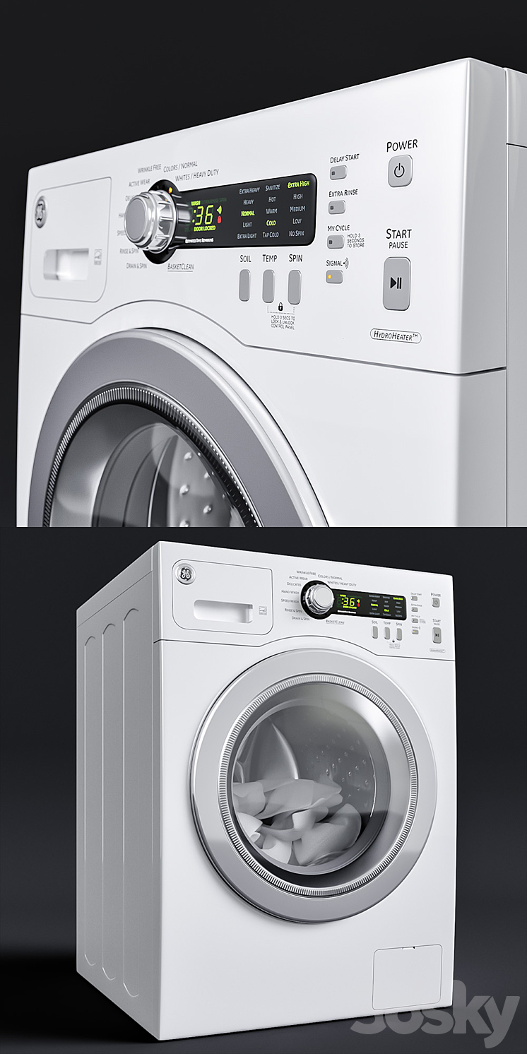 Washer GE 2.2 DOE CU. FT 3D Model