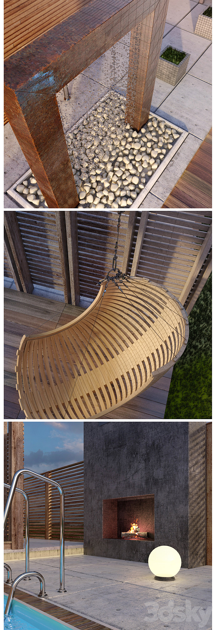 Set for Exterior 3D Model