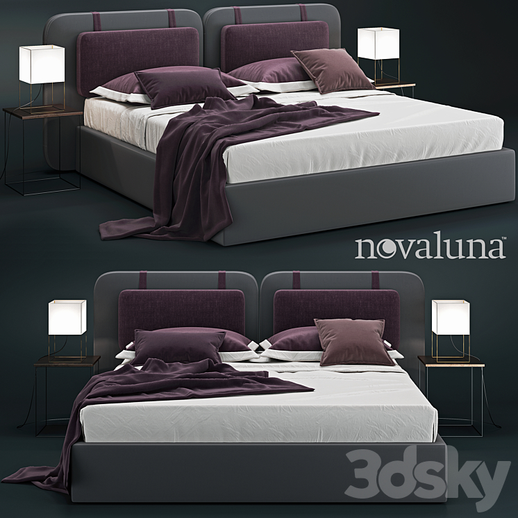 Novaluna SOUND Double bed 3DS Max - thumbnail 1