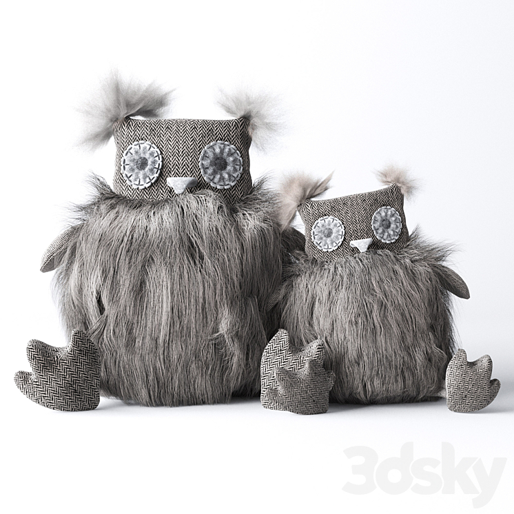 Plush Owls 3DS Max - thumbnail 1