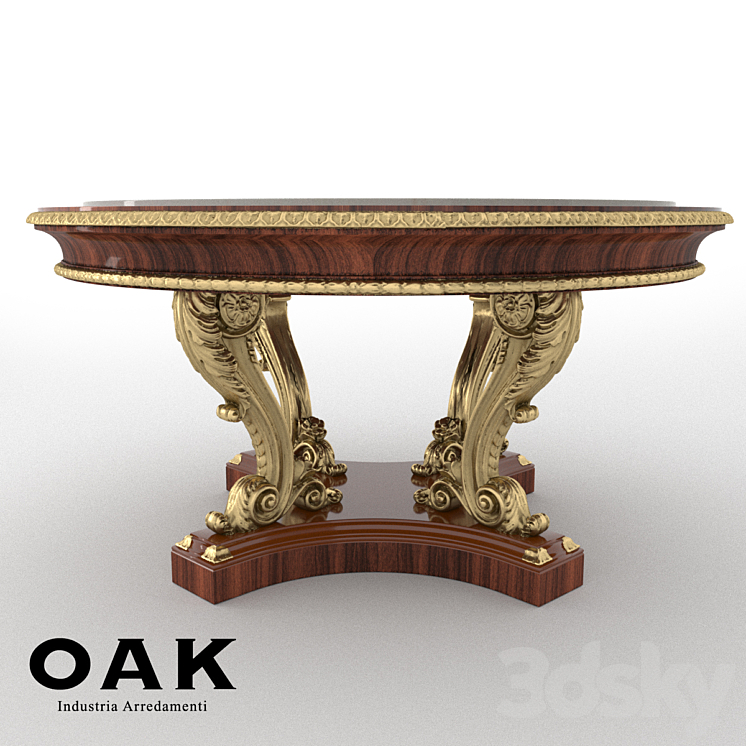 OAK Redwwod Table mg1024 3DS Max - thumbnail 2
