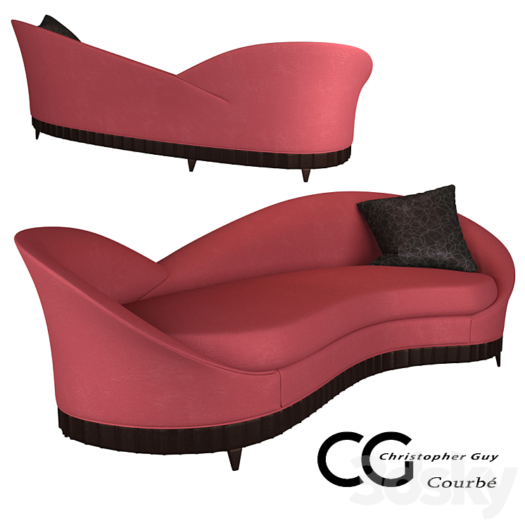 Sofa Courbe Christopher Guy 3DS Max - thumbnail 1