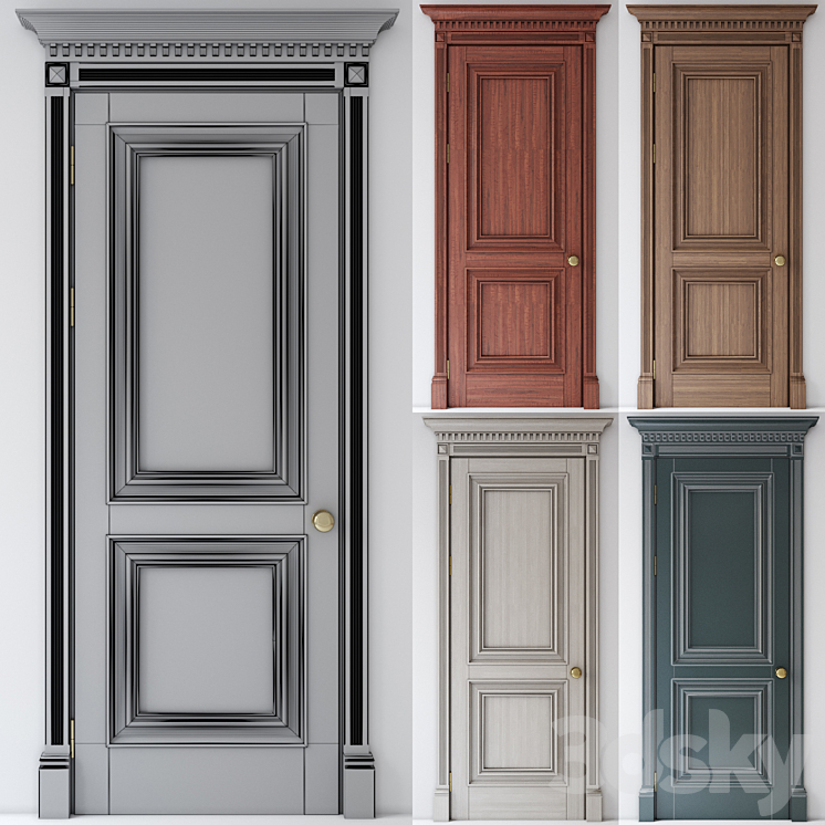 Slassic door collection 3D Model