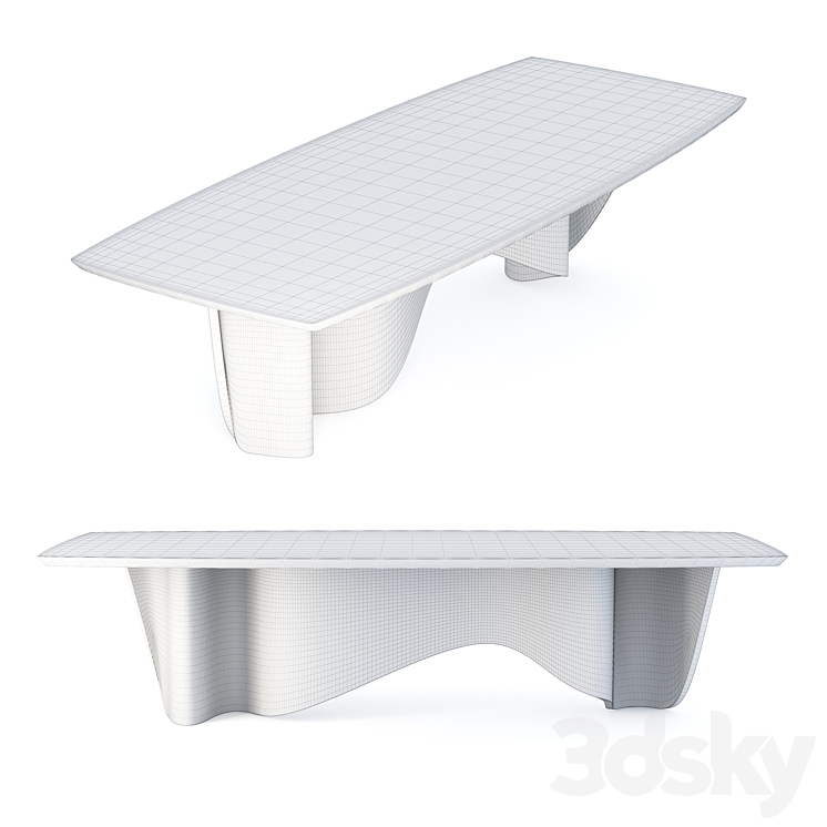 Based upon – Dining table 3DS Max Model - thumbnail 2