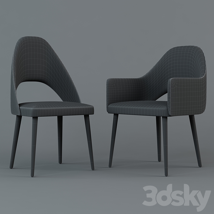 Chairs FENICE CHAIR and FENICE BRIDGE 3DS Max - thumbnail 2