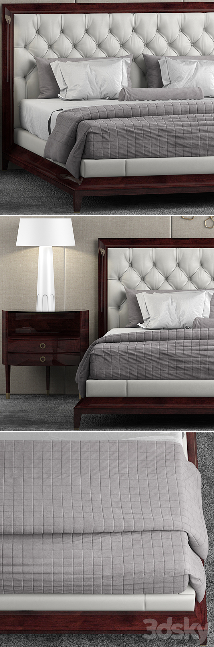 Bed baker MODERNE PLATFORM BED 3D Model