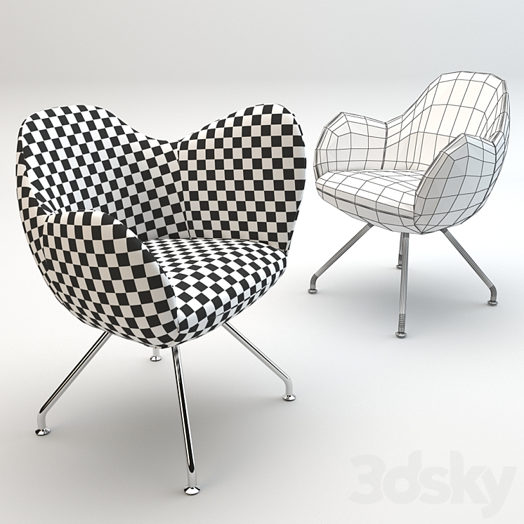 Bla Station Wilmer Armchair Set 3D Model