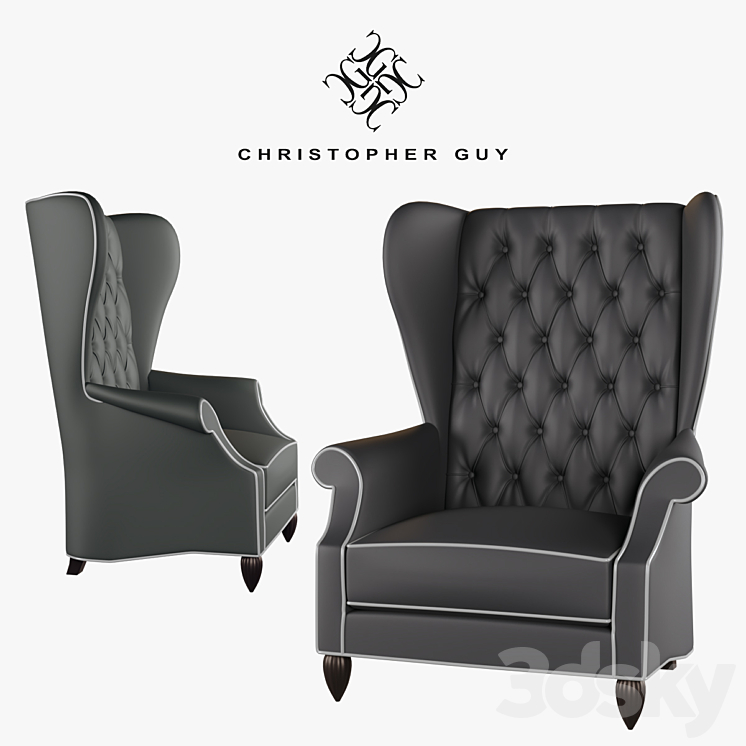 Armchair Discerning Christopher Guy 3DS Max - thumbnail 1