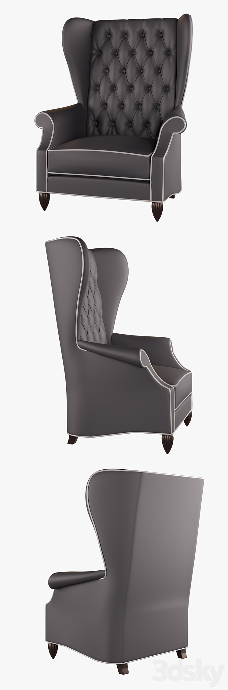 Armchair Discerning Christopher Guy 3DS Max - thumbnail 2