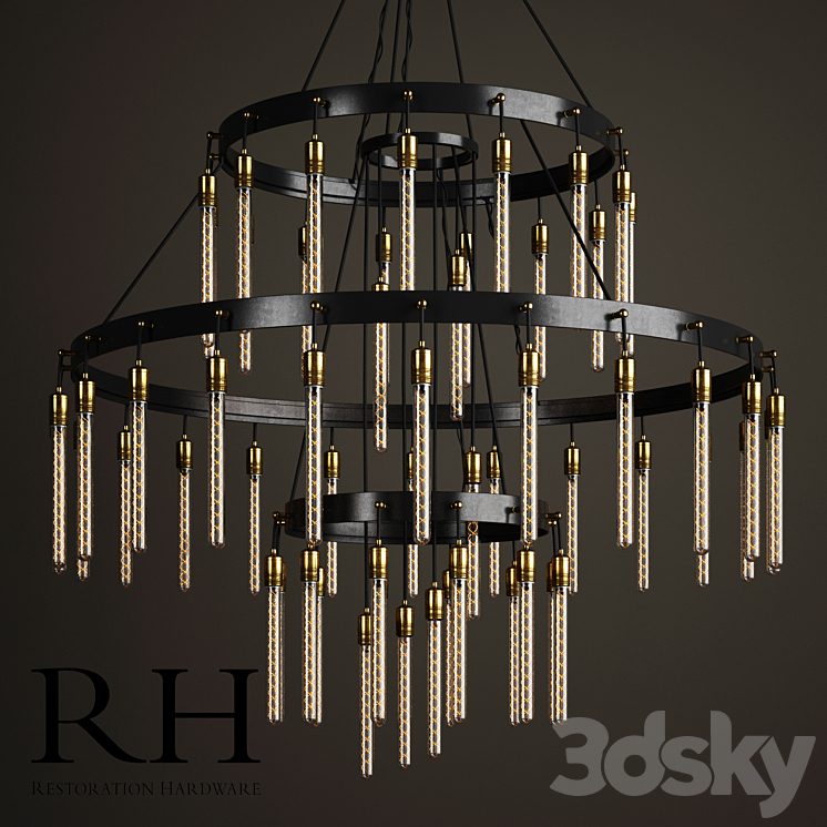 Restoration Hardware AXIS 3-TIER CHANDELIER 60 "