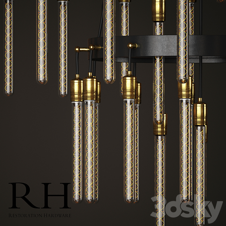 Restoration Hardware AXIS 3-TIER CHANDELIER 60 " 3D Model