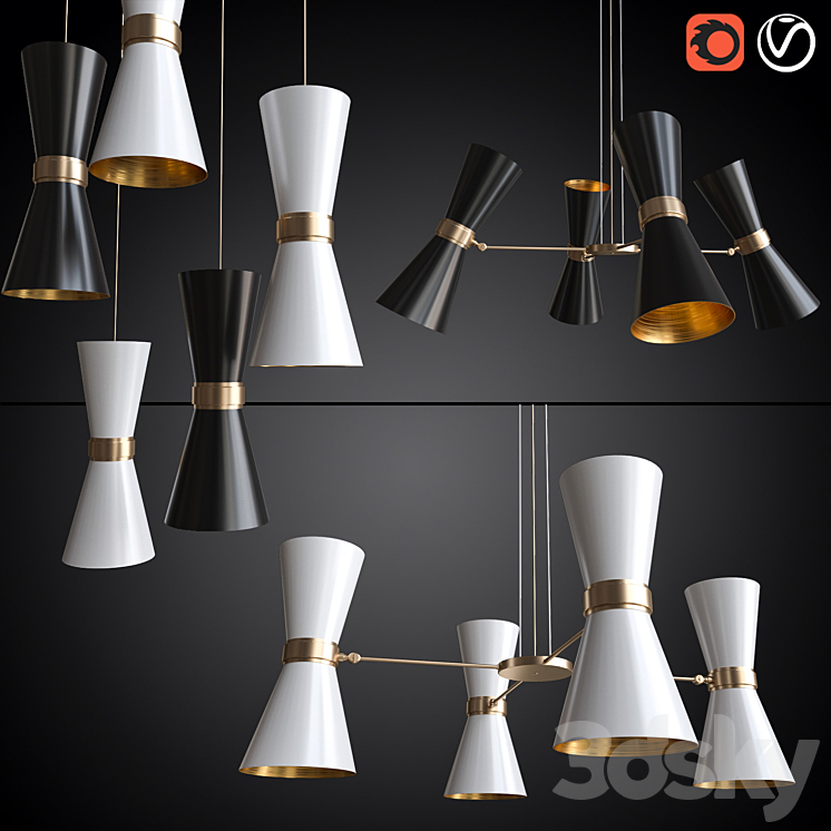 Chandelier and pendants CAIRO MULLAN 3DS Max - thumbnail 1