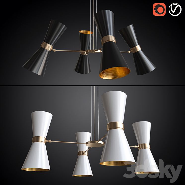 Chandelier and pendants CAIRO MULLAN 3DS Max - thumbnail 2