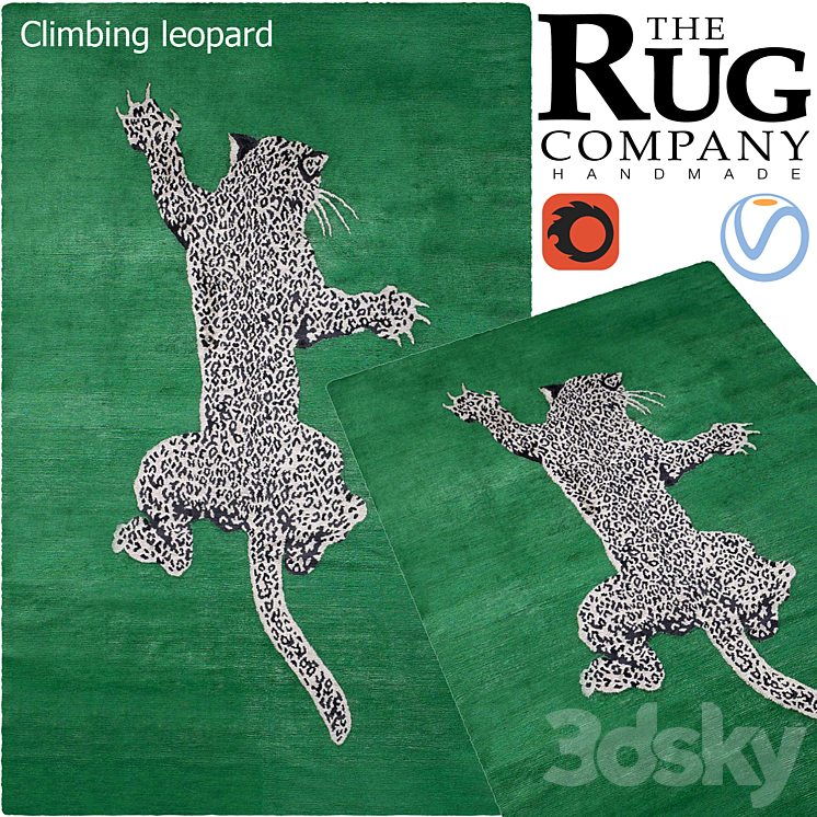 Rug The Rug Company Climbing Leopard Carpets 3D model