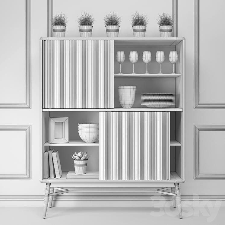 Hendrix Bookshelf 3D Model