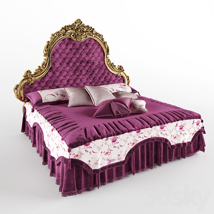 Carlo Asnaghi Bed Sofia 3DS Max - thumbnail 1