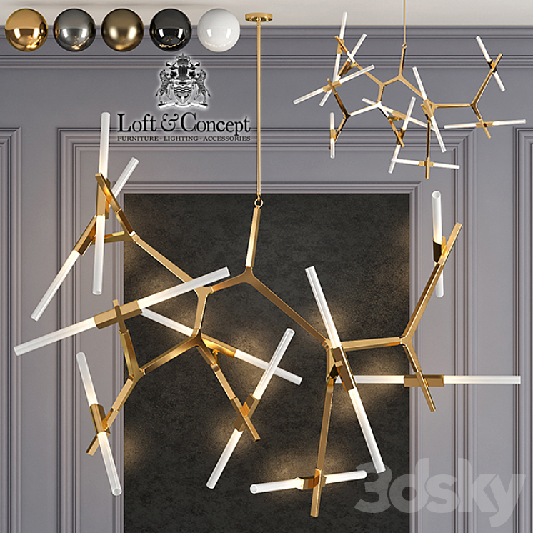 Chandelier Roll and Hill Agnes Chandelier 20 3DS Max - thumbnail 1