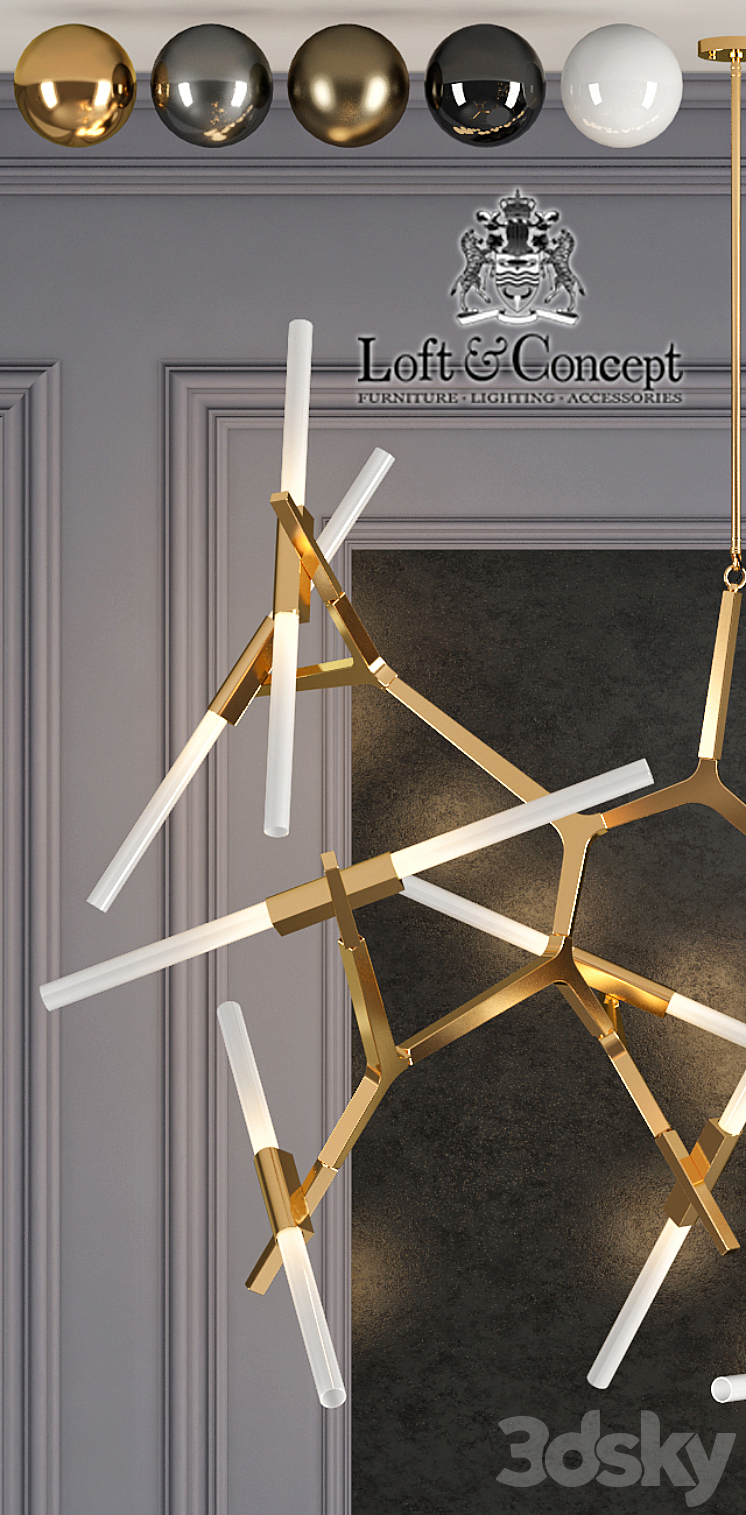 Chandelier Roll and Hill Agnes Chandelier 20 3DS Max - thumbnail 2