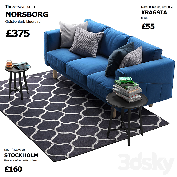 Sofa Ikea Norsborg 2 3D Model