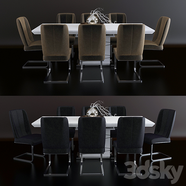 dining room furniture 3DS Max - thumbnail 1