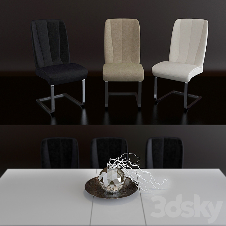 dining room furniture 3DS Max - thumbnail 2