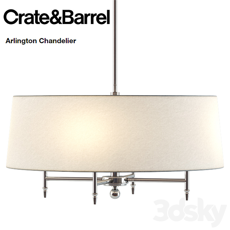 Crate and Barrel / Arlington Chandelier Pendant light 3D model