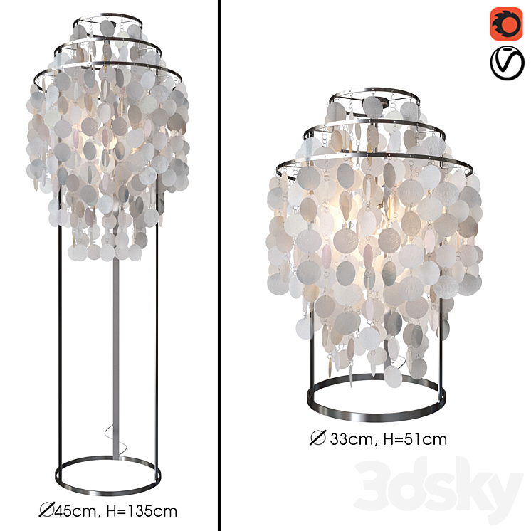 a floor lamp and table lamp Fun 3DS Max - thumbnail 1
