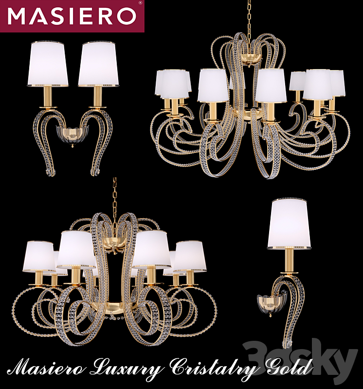 Masiero Luxury Cristalry Gold 3DS Max - thumbnail 1