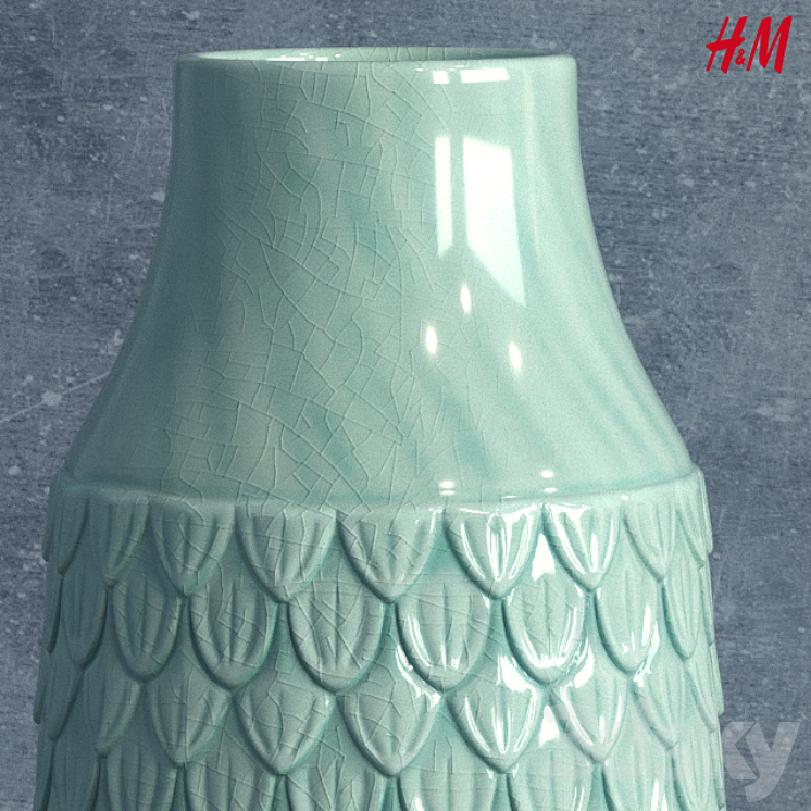 H&M Home Tall stoneware vase 3DS Max - thumbnail 2