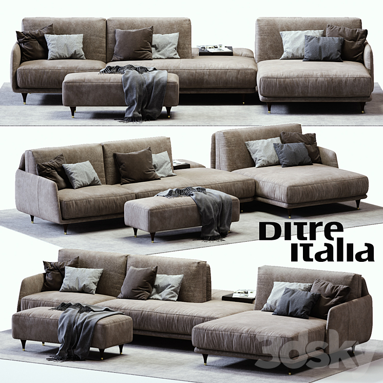 Ditre Italia ELLIOT Sofa 3DS Max - thumbnail 1