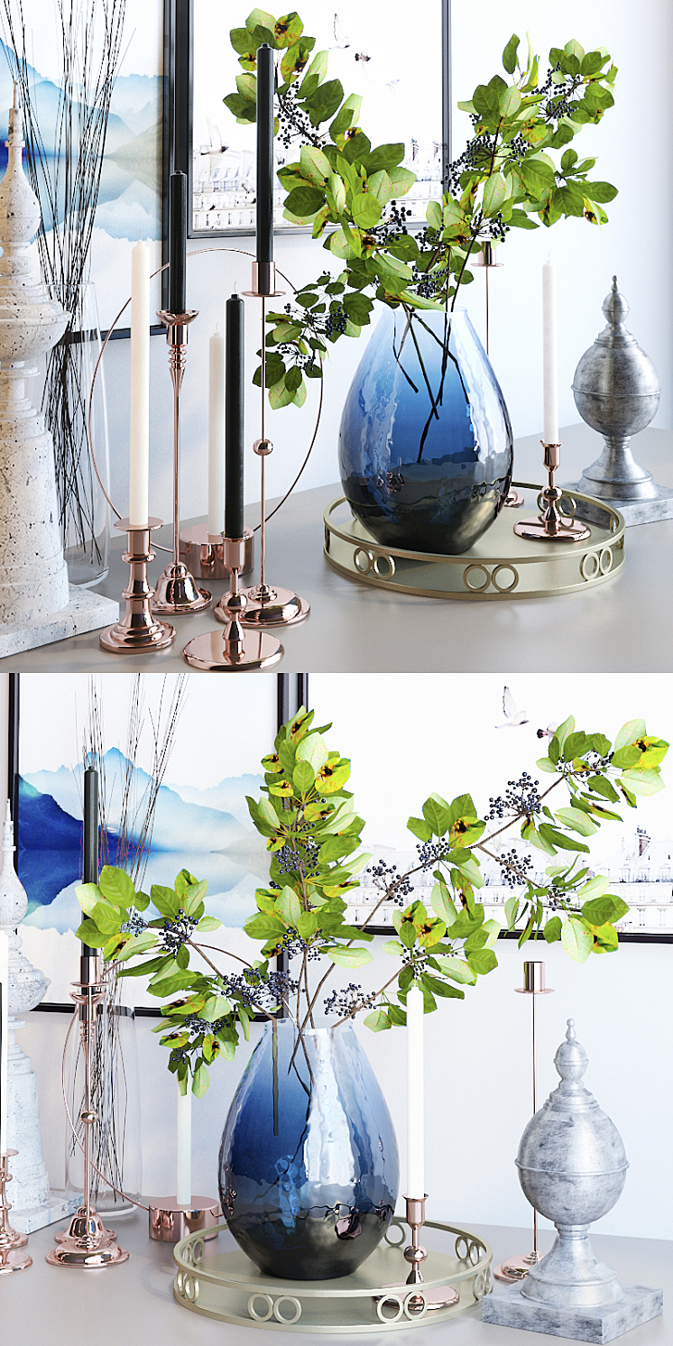 Decorative set of 5 3D Model