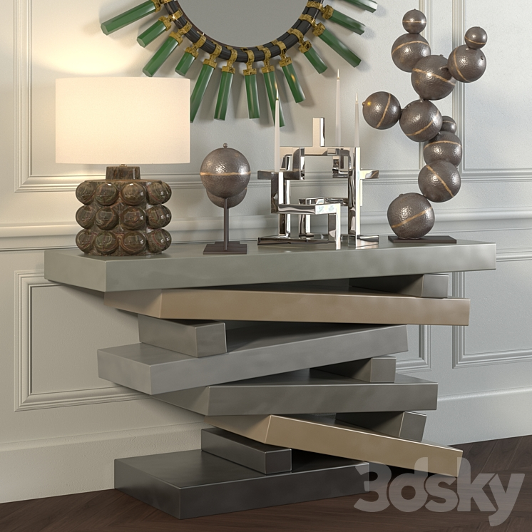 Decorative set in eclectic style 3D Model